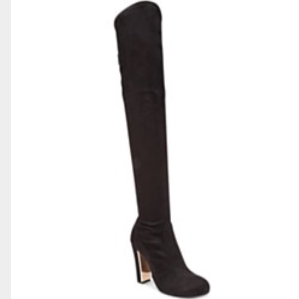 Material Girl: Size 9M Thigh High Black Boots